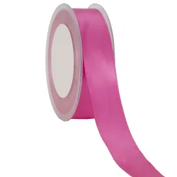 Double Faced Satin Ribbon; Bright Pink